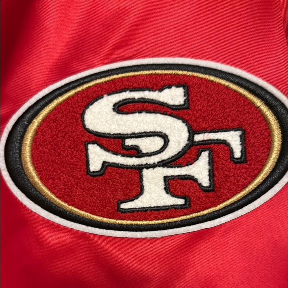 NFL San Francisco 49ers Red Bomber Jacke - Picture 2 of 8